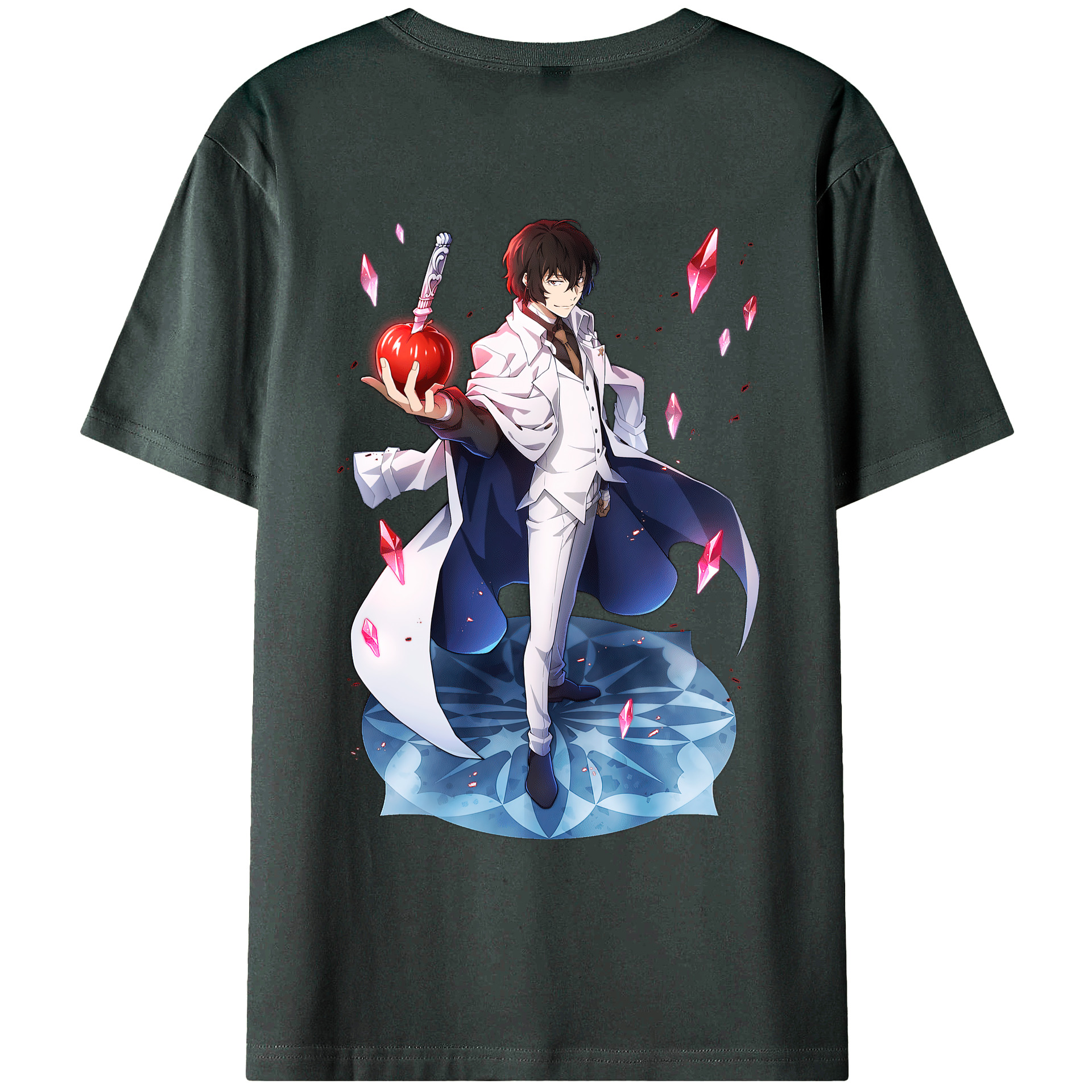 （画像用） 文豪ストレイドッグス Bungo Stray Dogs 綿100％ メンズ半袖Tシャツ（バックプリント） 通気性